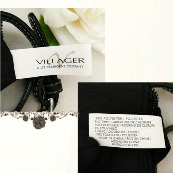 VILLAGER by Liz Claiborne Black Shoulder Bag Mini small Purse Cute little bag - Picture 6 of 10